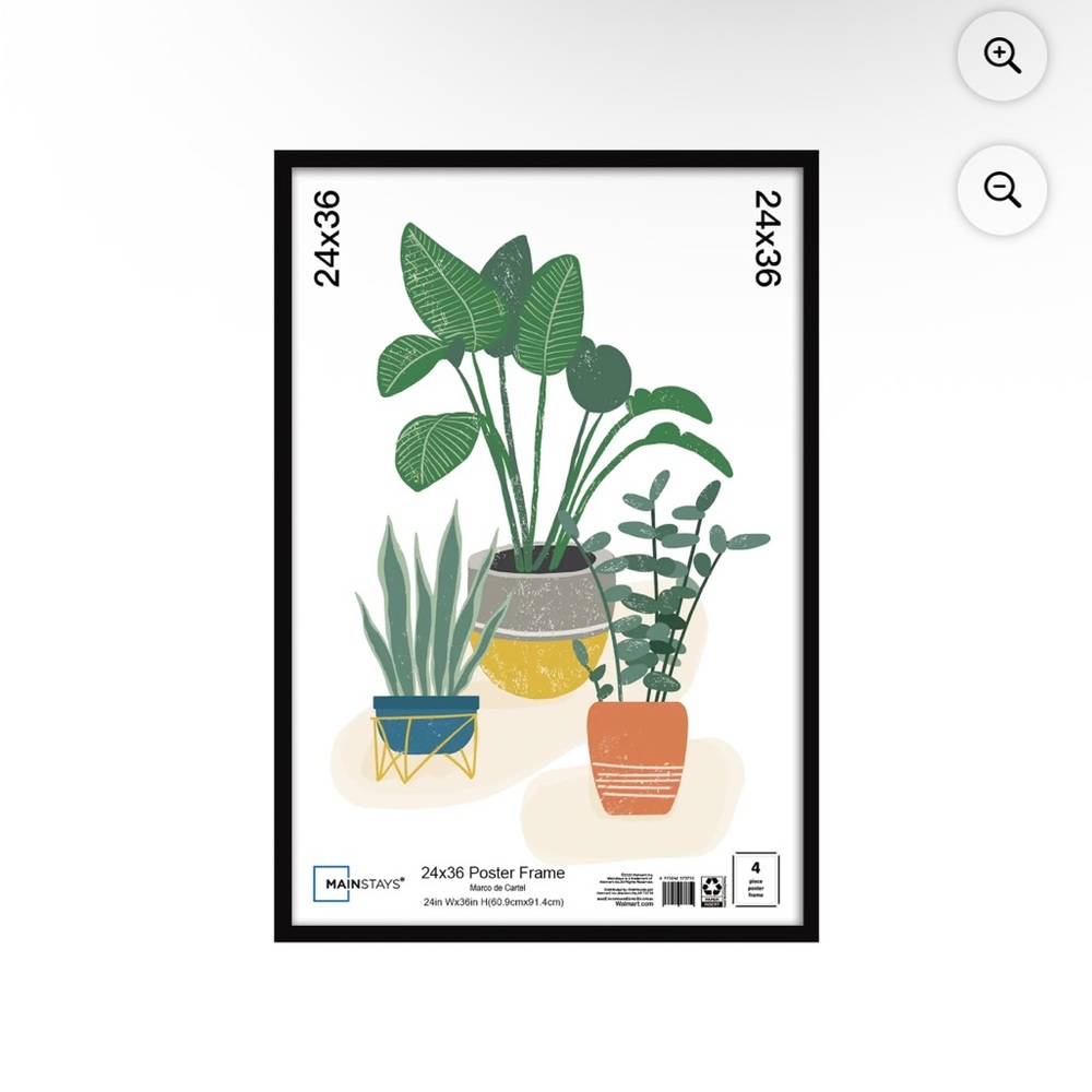 Mainstays 24x36 Black Flat Profile Wall Photo Frame